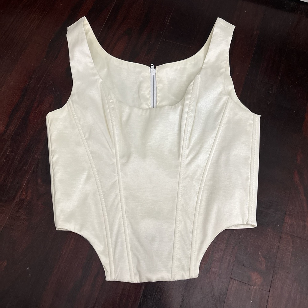 Elegant Cream Satin Top